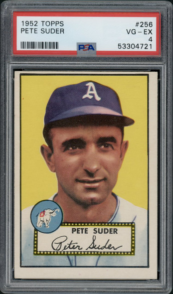 1952 Topps Pete Suder #256 Philadelphia Athletics PSA 4 front of card
