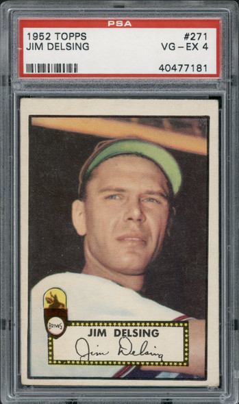 1952 Topps Jim Delsing #271 St. Louis Browns PSA 4 front of card