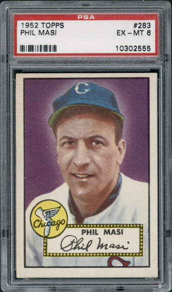 1952 Topps Phil Masi #283 Chicago White Sox PSA 6 front of card