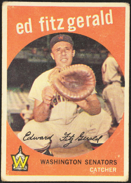 1959 Topps Ed Fitz Gerald #33 Washington Senators VG R100039 front of card
