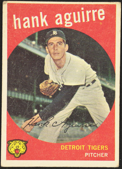 1959 Topps Hank Aguirre #36 Detroit Tigers Low Grade - Marks R100041 front of card