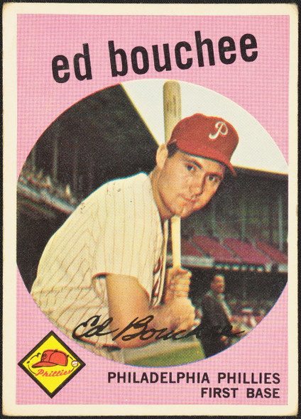 1959 Topps Ed Bouchee #39 Philadelphia Phillies EX front of card