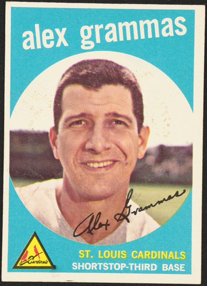 1959 Topps Alex Grammas #6 St. Louis Cardinals EX R100049 front of card