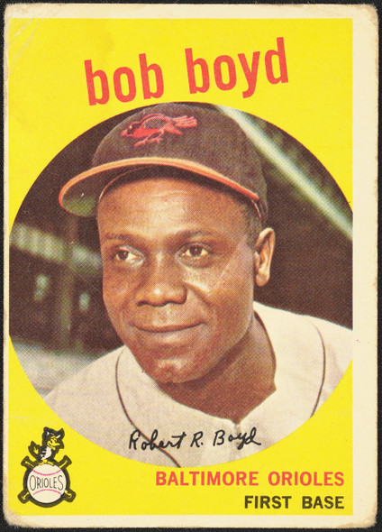 1959 Topps Bob Boyd #82 Baltimore Orioles VG R100052 front of card
