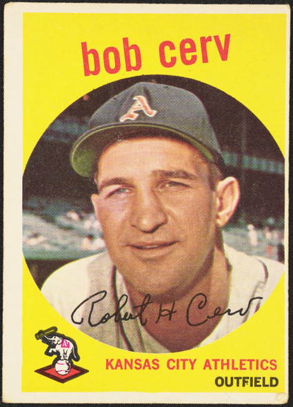 1959 Topps Bob Cerv #100 Kansas City Athletics EX R100058 front of card