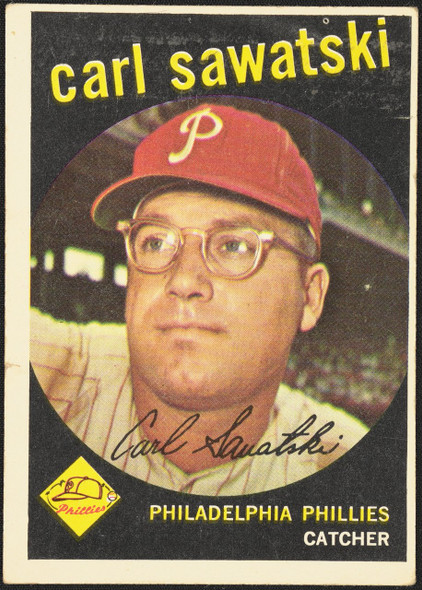1959 Topps Carl Sawatski #56 Philadelphia Phillies VG R100064 front of card