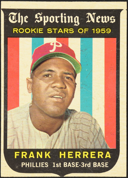 1959 Topps Frank Herrera #129 Rookie Stars Philadelphia Phillies RC EX R100069 front of card