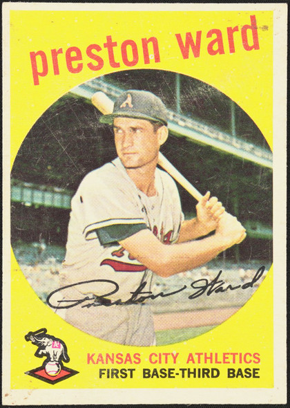 1959 Topps Preston Ward #176 Kansas City Athletics Low Grade - Marks R100085 front of card