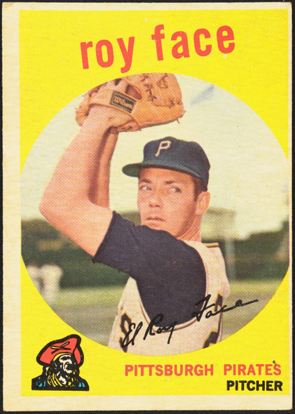 1959 Topps Roy Face #339 Pittsburgh Pirates EX R100109 front of card