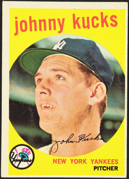 1959 Topps Johnny Kucks #289 New York Yankees VG-EX R100131 front of card