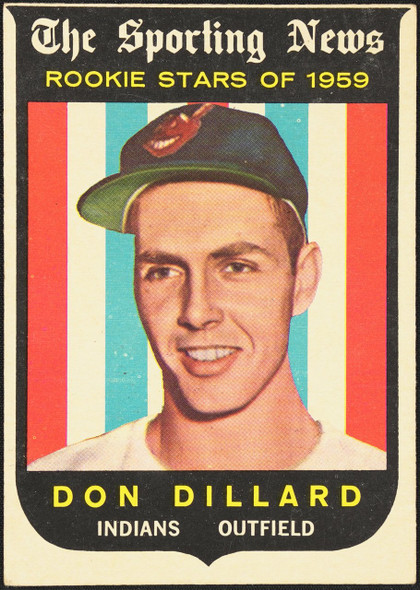 1959 Topps Don Dillard #123 Rookie Stars Cleveland Indians RC EX R100149 front of card