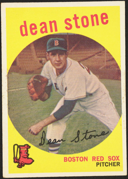 1959 Topps Dean Stone #286 White Back Boston Red Sox VG-EX R100161 front of card