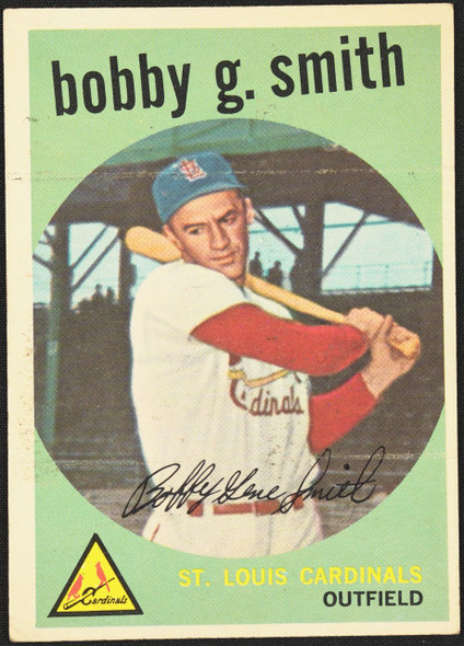 1959 Topps Bobby G. Smith #162 St. Louis Cardinals Low Grade - Creases R100163 front of card