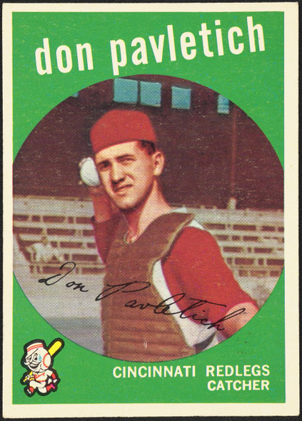 1959 Topps Don Pavletich #494 Cincinnati Redlegs RC EX R100168 front of card