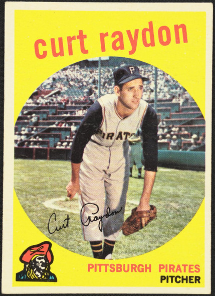 1959 Topps Curt Raydon #305 Pittsburgh Pirates RC VG — Example B front of card