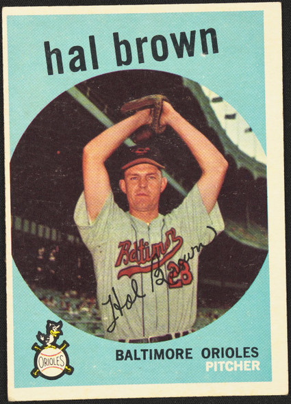 1959 Topps Hal Brown #487 Baltimore Orioles EX R100205 front of card