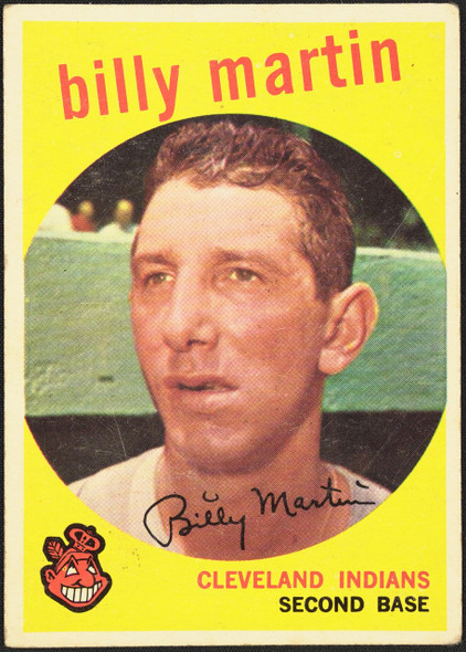 1959 Topps Billy Martin #295 Cleveland Indians VG R100206 front of card