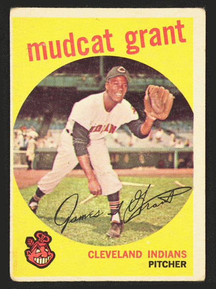 1959 Topps Mudcat Grant #186 Cleveland Indians VG R100208 front of card