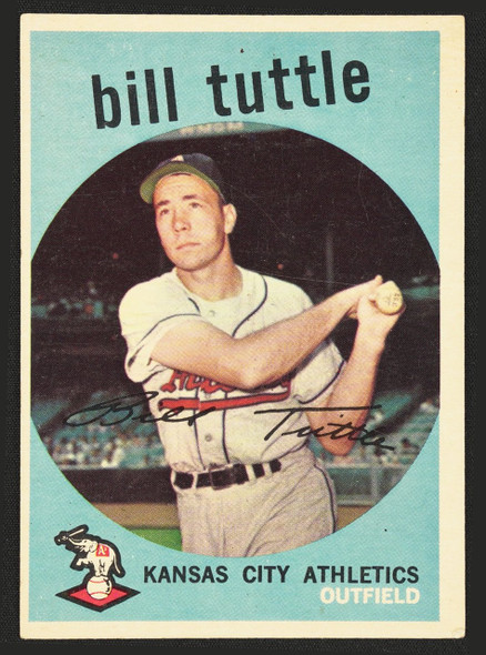1959 Topps Bill Tuttle #459 Kansas City Athletics EX R100233 front of card