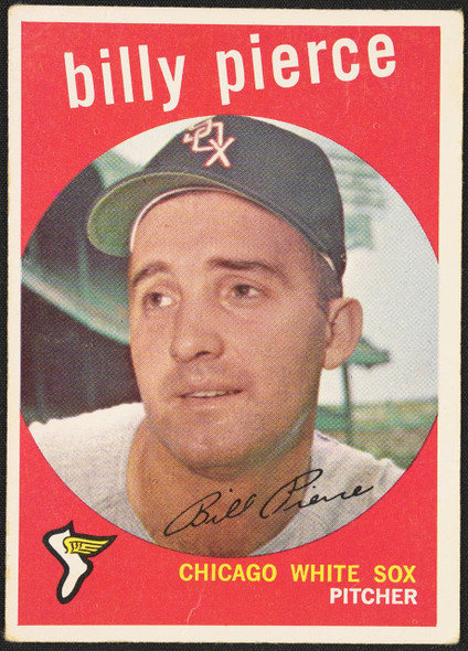1959 Topps Billy Pierce #410 Chicago White Sox Low Grade - Creases R100244 front of card