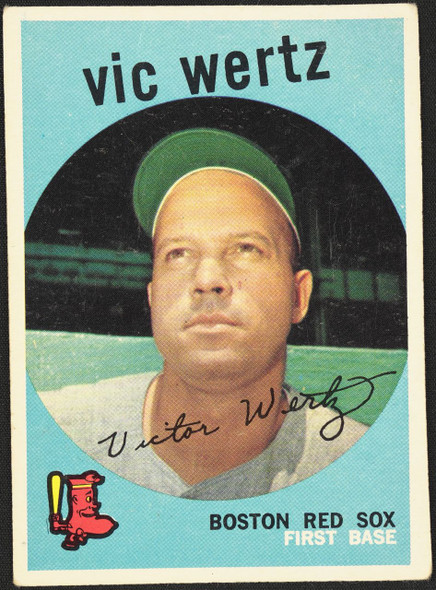 1959 Topps Vic Wertz #500 Boston Red Sox VG front of card