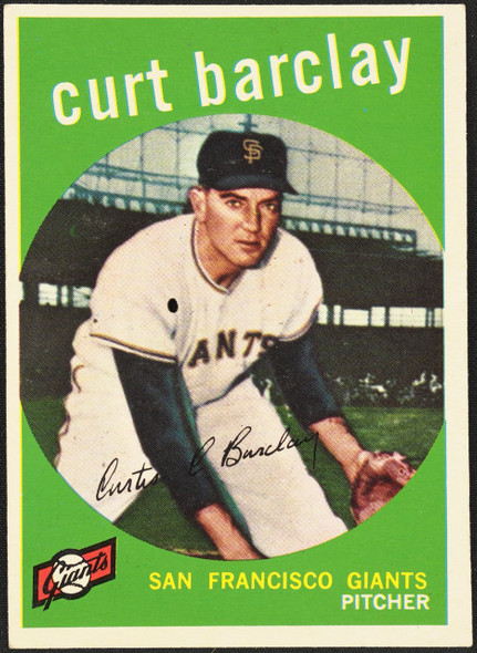 1959 Topps Curt Barclay #307 San Francisco Giants VG-EX R100283 front of card