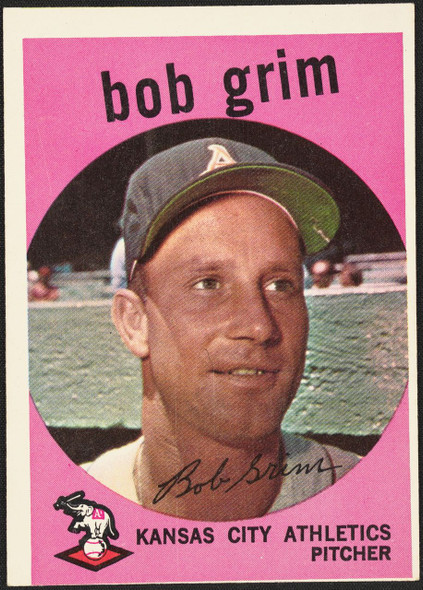 1959 Topps Bob Grim #423 Kansas City Athletics VG R100287 front of card
