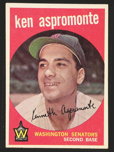 1959 Topps Ken Aspromonte #424 Washington Senators VG-EX R100288 front of card