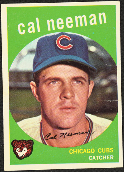 1959 Topps Cal Neeman #367 Chicago Cubs EX R100289 front of card