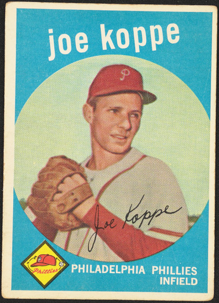 1959 Topps Joe Koppe #517 Philadelphia Phillies RC Low Grade - Creases front of card
