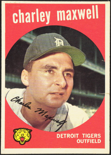 1959 Topps Charley Maxwell #481 Detroit Tigers Low Grade - Creases R100298 front of card