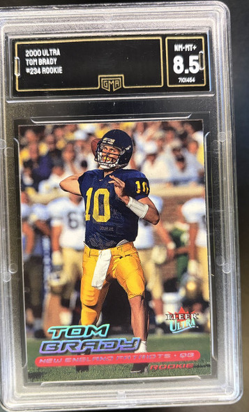 2000 Fleer Ultra Tom Brady #234 Rookie Card GMA 8.5 — front of card