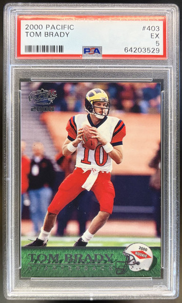 2000 Pacific Tom Brady #403 Rookie Card PSA 5 — front of card