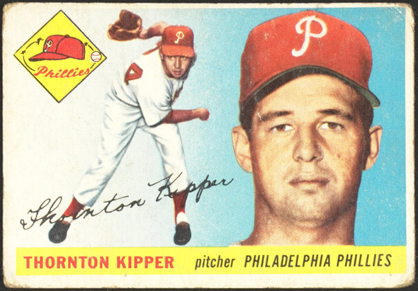 1955 Topps Thornton Kipper #62 Philadelphia Phillies Fair — Example A front of card