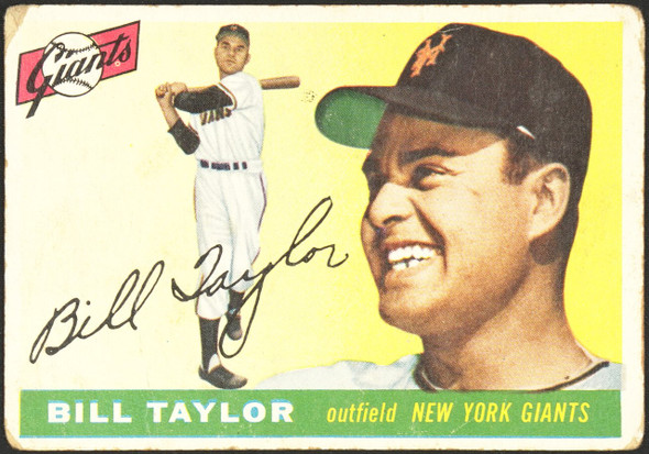 1955 Topps Bill Taylor #53 New York Giants Fair — Example A front of card