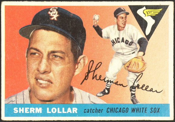 1955 Topps Sherm Lollar #201 Chicago White Sox High Number Fair front of card