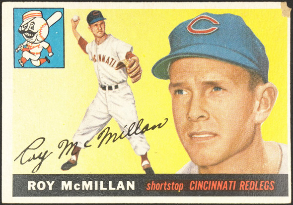 1955 Topps Roy McMillan #181 Cincinnati Redlegs High Number Fair — Example A front of card