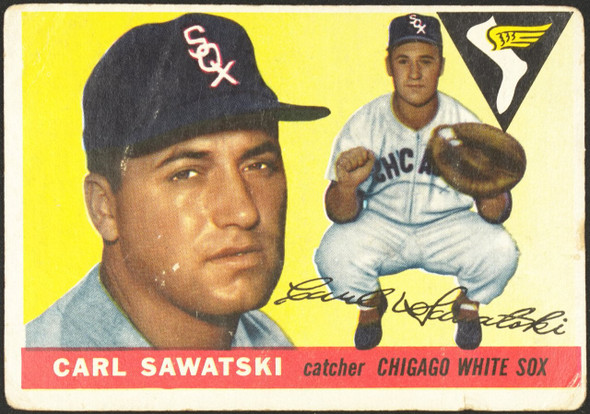 1955 Topps Carl Sawatski #122 Chicago White Sox Fair front of card