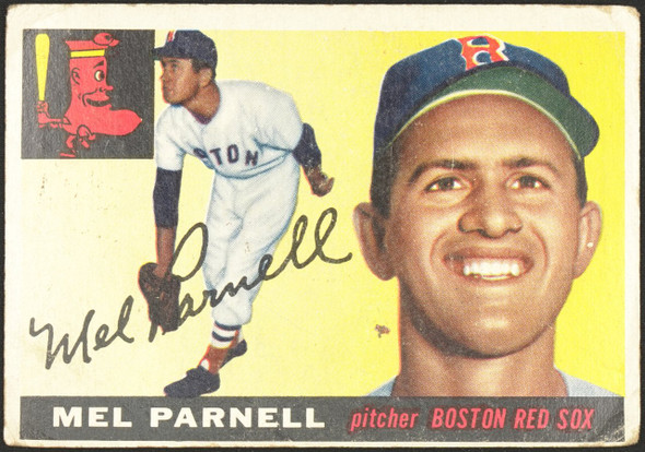 1955 Topps Mel Parnell #140 Boston Red Sox Low Grade - Marks front of card