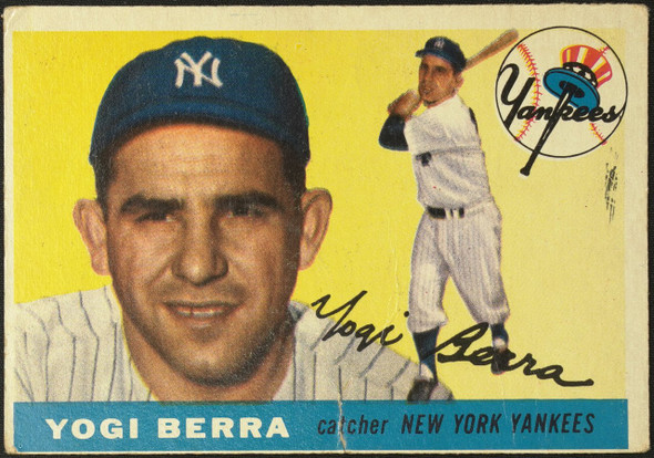 1955 Topps Yogi Berra #198 New York Yankees High Number Fair front of card