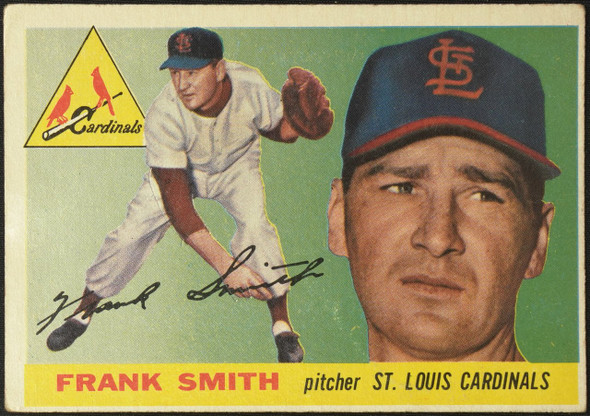 1955 Topps Frank Smith #204 St. Louis Cardinals High Number Fair front of card