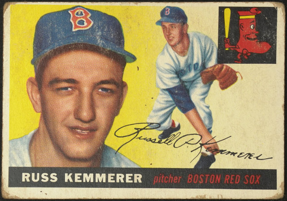1955 Topps Russ Kemmerer #18 Boston Red Sox Fair — Example A front of card
