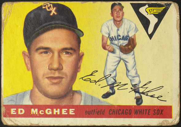 1955 Topps Ed McGhee #32 Chicago White Sox Low Grade - Creases front of card