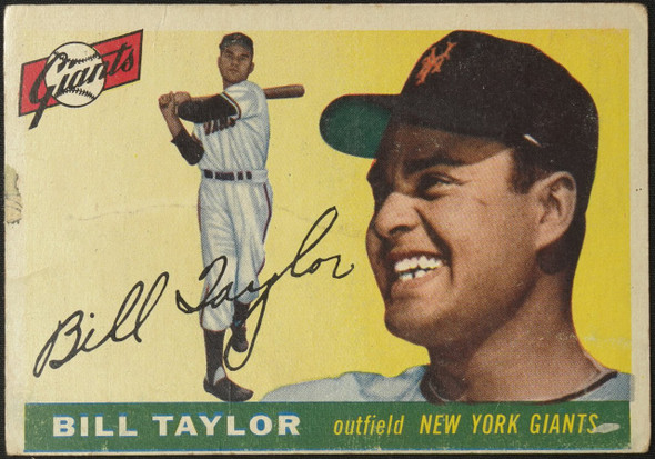 1955 Topps Bill Taylor #53 New York Giants Fair Example A front of card
