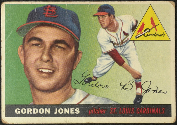 1955 Topps Gordon Jones #78 St. Louis Cardinals Low Grade - Creases front of card