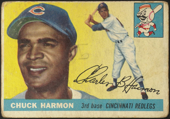 1955 Topps Chuck Harmon #82 Cincinnati Redlegs Fair Example A front of card