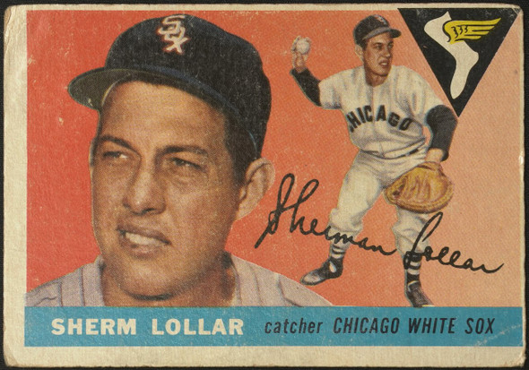 1955 Topps Sherm Lollar #201 Chicago White Sox High Number Fair Example A front of card