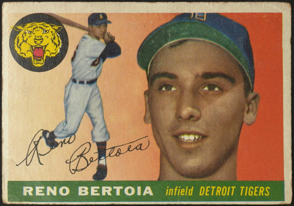 1955 Topps Reno Bertoia #94 Detroit Tigers Fair Example B front of card