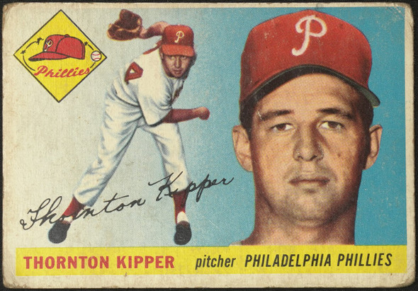 1955 Topps Thornton Kipper #62 Philadelphia Phillies Low Grade - Creases front of card