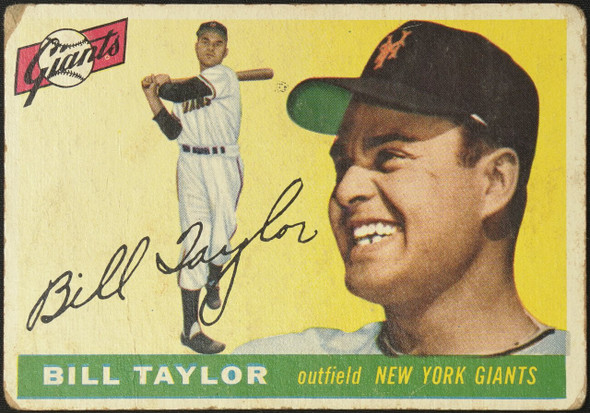 1955 Topps Bill Taylor #53 New York Giants Fair Example B front of card